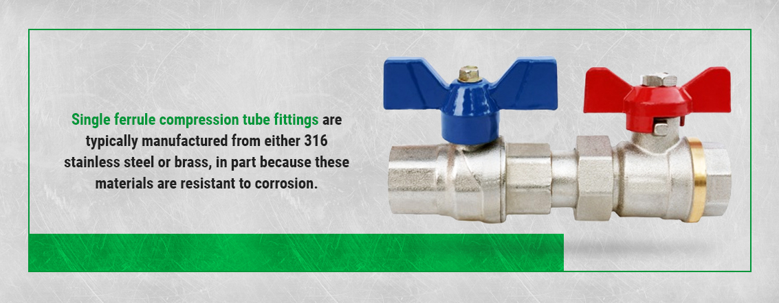 how double and single ferrule fittings are constructed